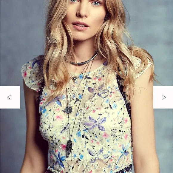 Free People Cherry Blossom Ruffled Tiered Maxi Dress - Picture 3 of 15